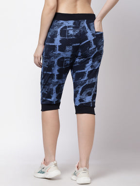 Women's Cotton Three Fourth Capri Shorts With Two Zippered Pockets