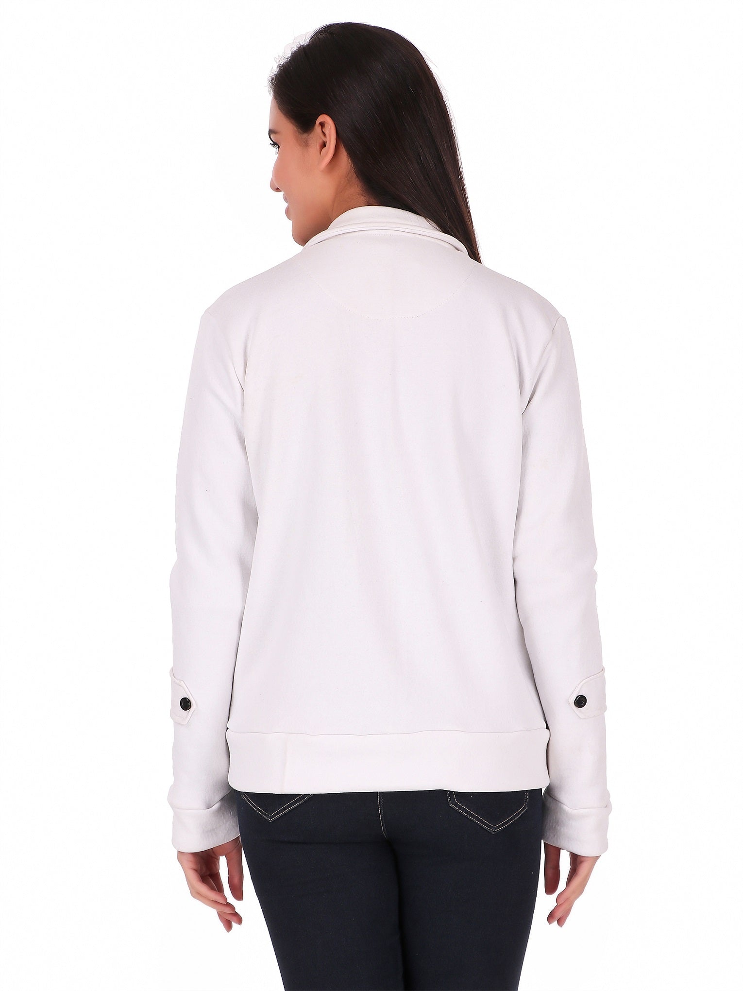 Women's Solid Cotton Tailored Full Sleeve Jacket