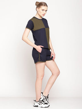 UZARUS Women's Cotton Set of Top and Shorts