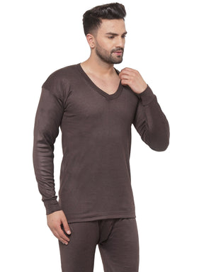 MEN'S SOLID V-NECK THERMAL TOP