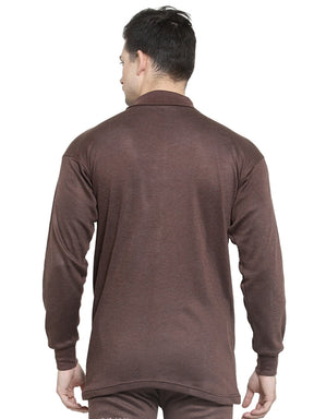 MEN'S SOLID HIGH NECK THERMAL WEAR TOP
