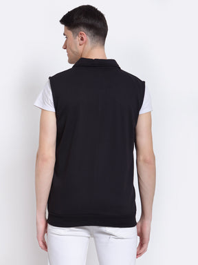 Men's Sleeveless Regular Solid Jacket