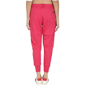 Women's Cotton Slim Fit Joggers Track Pants with 2 Zippered Pockets