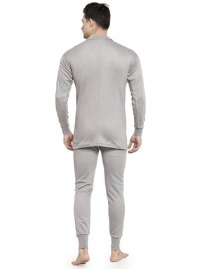 MEN'S SOLID HIGH NECK THERMAL WEAR TOP AND BOTTOM SET