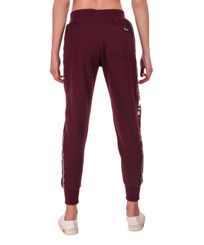Women's Cotton Slim Fit Joggers Track Pants with 2 Zippered Pockets