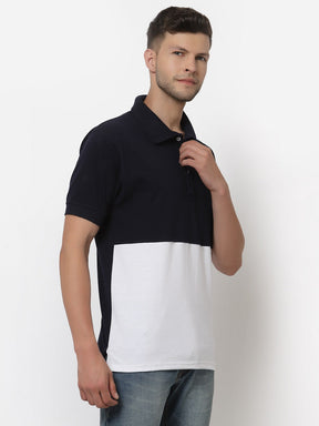 Men's Solid Cotton Regular Fit Polo T-Shirt