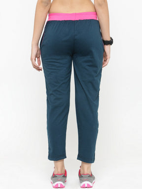 Uzarus Women's Cotton Track Pants With 2 Zippered Pockets