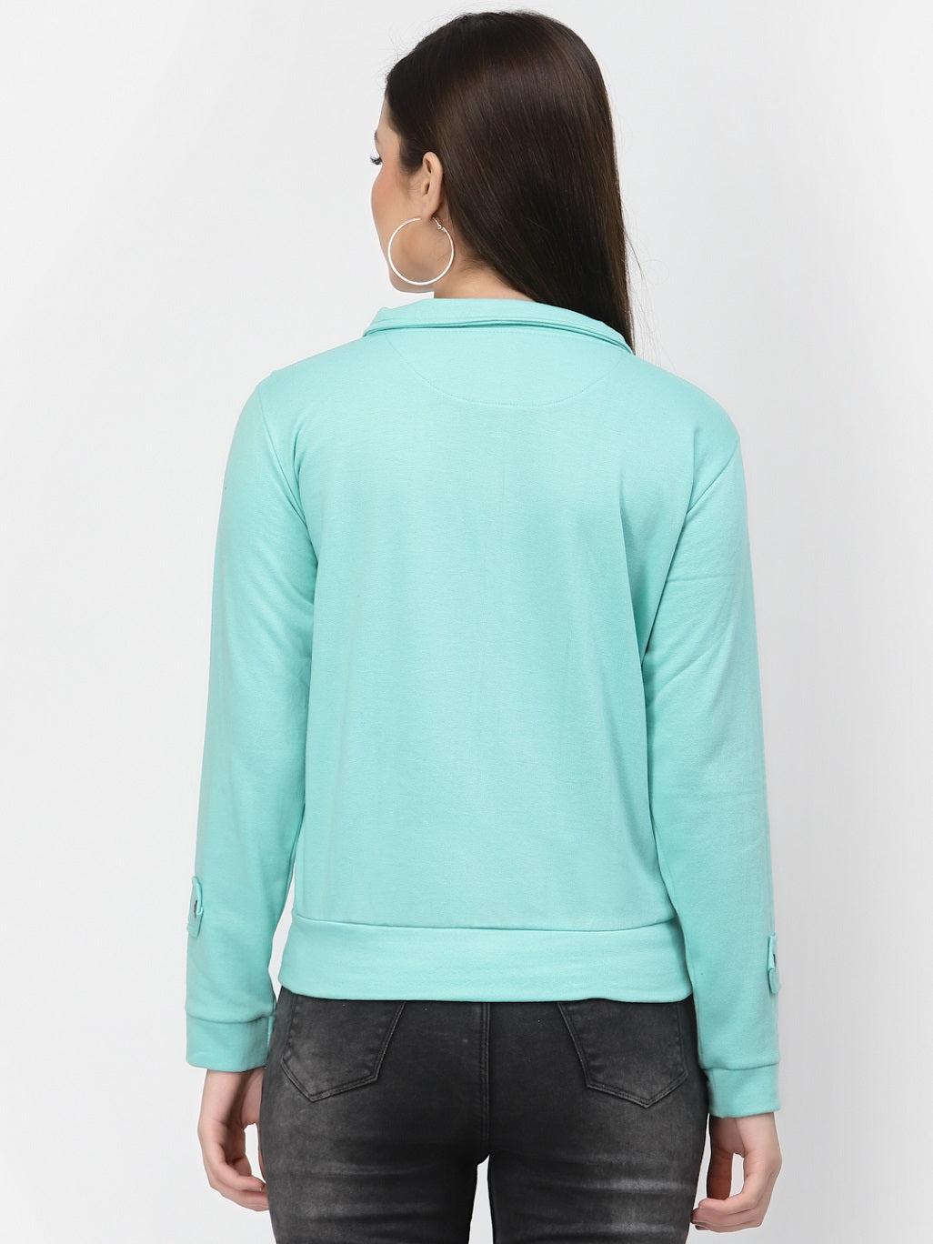 Women's Solid Cotton Tailored Full Sleeve Jacket