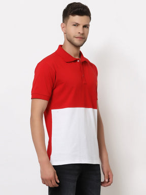 Men's Solid Cotton Regular Fit Polo T-Shirt