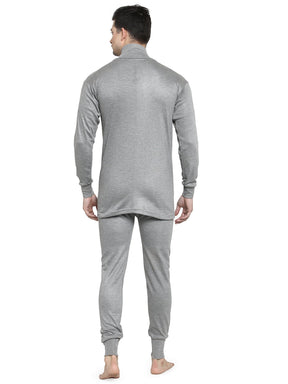 MEN'S SOLID HIGH NECK THERMAL WEAR TOP AND BOTTOM SET
