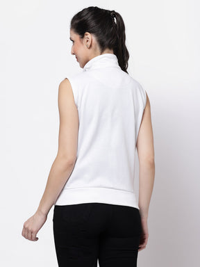 UZARUS Women's Half Sleeves Cotton Fleece Premium Jacket