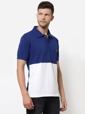 Men's Solid Cotton Regular Fit Polo T-Shirt