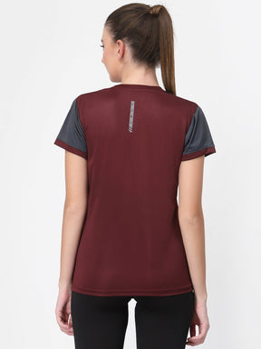 UZARUS Women's Dry Fit Workout Top Sports Gym T-Shirt