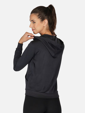 Uzarus Women's Hooded Sports Gym Training Jacket