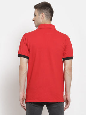Men's Solid Cotton Regular Fit Polo T-Shirt