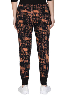 Women's Cotton Slim Fit Joggers Track Pants with 2 Zippered Pockets