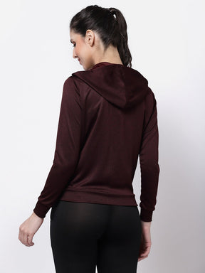 Uzarus Women's Hooded Sports Gym Training Jacket