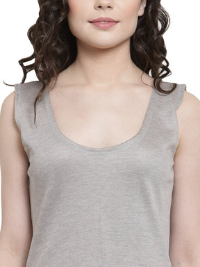 WOMEN'S CUT SLEEVES THERMAL TOP AND BOTTOM SET