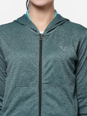 Uzarus Women's Hooded Sports Gym Training Jacket