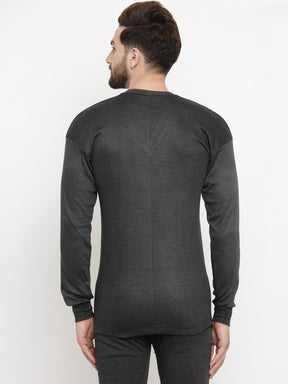 MEN'S SOLID V-NECK THERMAL TOP