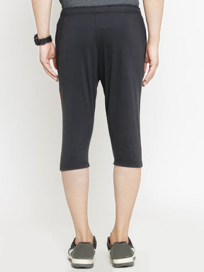 Men's Cotton Three Fourth Capri Shorts With Two Zippered Pockets