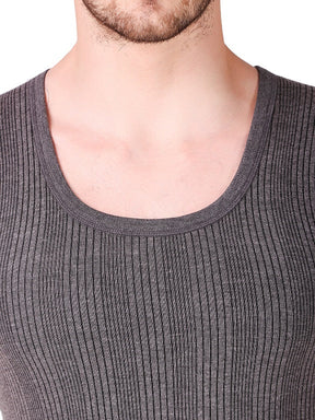 MEN'S SLEEVELESS COTTON THERMAL SET ( ROUND NECK VEST AND TROUSER)