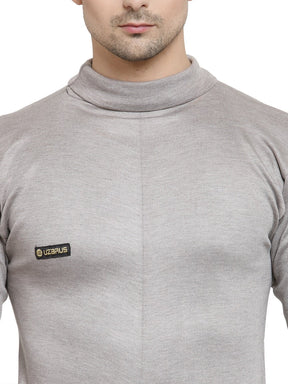 MEN'S SOLID HIGH NECK THERMAL WEAR TOP