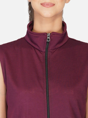 UZARUS Women's Half Sleeves Cotton Fleece Premium Jacket