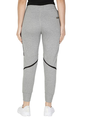 Women's Cotton Slim Fit Joggers Track Pants with 2 Zippered Pockets