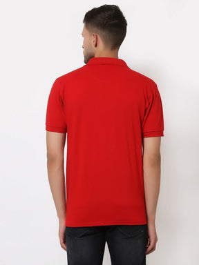 Men's Solid Cotton Regular Fit Polo T-Shirt