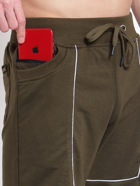 Uzarus Men's Cotton Bermuda Shorts With 2 Zippered Pockets