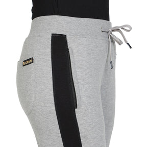 Women's Cotton Slim Fit Joggers Track Pants with 2 Zippered Pockets
