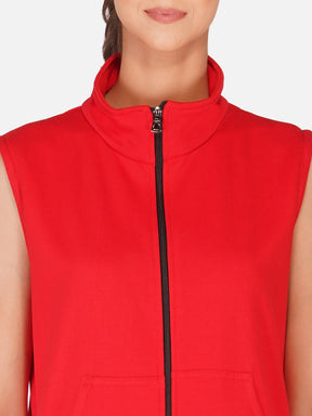 UZARUS Women's Half Sleeves Cotton Fleece Premium Jacket