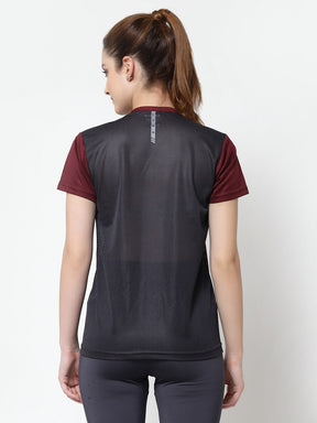 UZARUS Women's Regular Fit Yoga Jogging Running Top Sports Gym T-Shirt