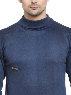 MEN'S SOLID HIGH NECK THERMAL WEAR TOP