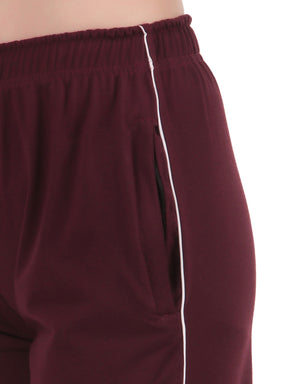 Uzarus Women's Cotton Track Pants With 2 Zippered Pockets