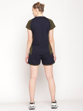 UZARUS Women's Cotton Set of Top and Shorts