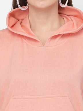 UZARUS Women's Cotton Fleece Latest Stylish Sweatshirt Hoodie