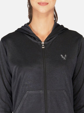 Uzarus Women's Hooded Sports Gym Training Jacket