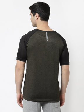 UZARUS Men's Gym Sports Half Sleeves Regular Fit T-Shirt