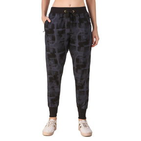 Women's Cotton Slim Fit Joggers Track Pants with 2 Zippered Pockets