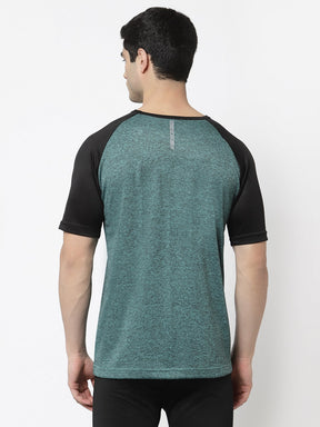 UZARUS Men's Gym Sports Half Sleeves Regular Fit T-Shirt