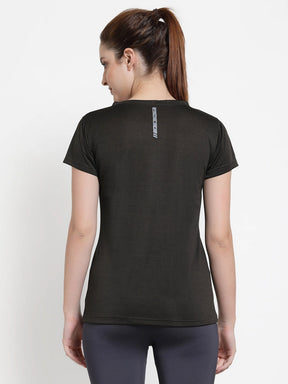 UZARUS Women's Half Sleeves Sports Gym T-Shirt