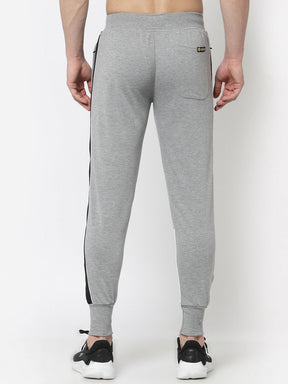 UZARUS Men's Cotton Regular fit Joggers Track Pants with 2 Zippered Pockets