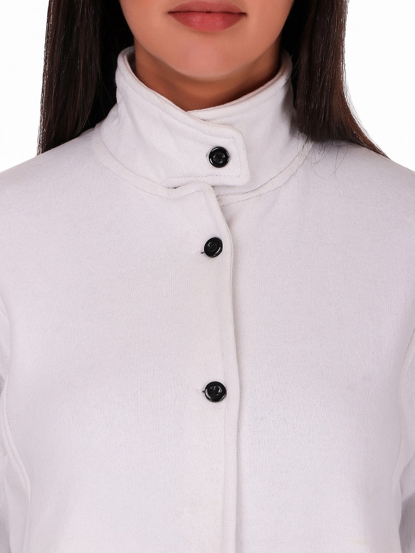 Women's Solid Cotton Tailored Full Sleeve Jacket