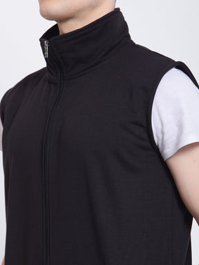 Men's Sleeveless Regular Solid Jacket