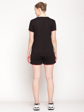 UZARUS Women's Cotton Set of Top and Shorts