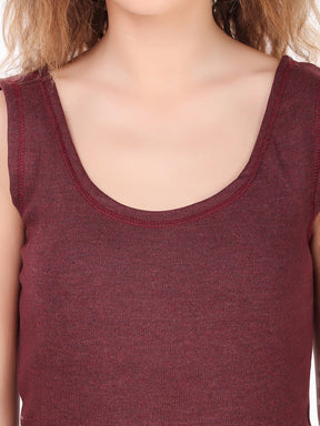 WOMEN'S CUT SLEEVES THERMAL TOP AND BOTTOM SET