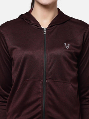 Uzarus Women's Hooded Sports Gym Training Jacket