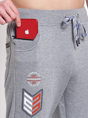 UZARUS Men's Cotton Joggers Track Pants with 2 Zippered Pockets